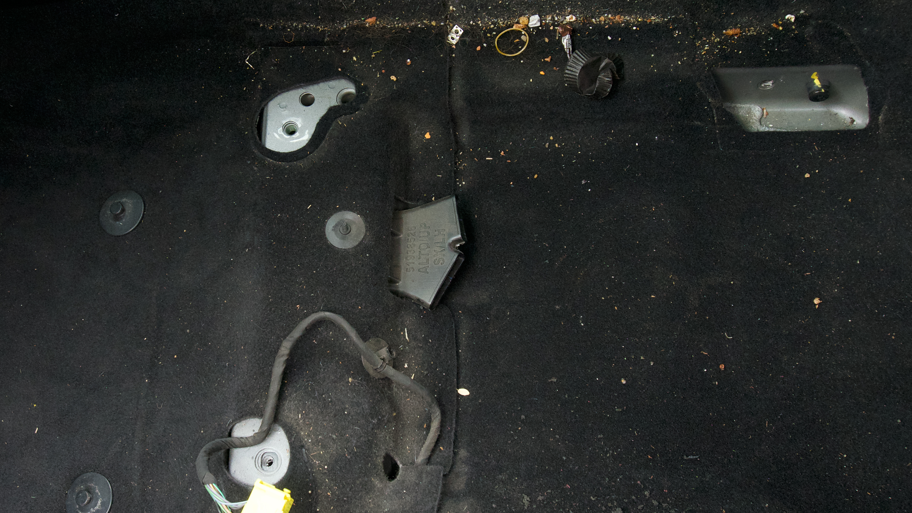 Before: dirty car floor